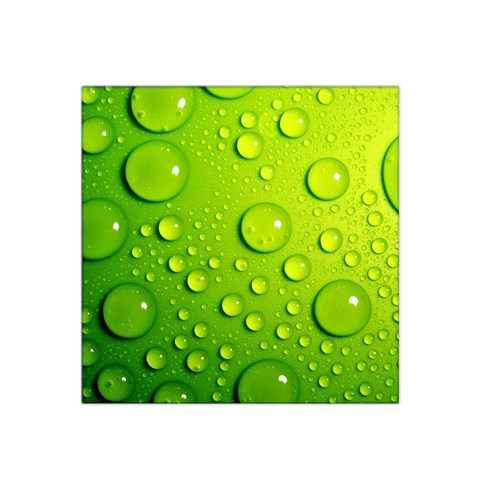 Green Water Drops Satin Bandana Scarf from ArtsNow.com Front
