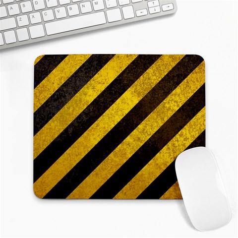 Black And Yellow Caution Large Mousepad from ArtsNow.com Front