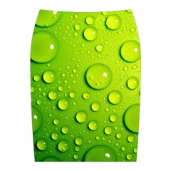 Green Water Drops Midi Wrap Pencil Skirt from ArtsNow.com Back