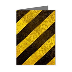Black And Yellow Caution Mini Greeting Card from ArtsNow.com Left