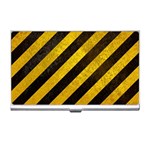 Black And Yellow Caution Business Card Holder