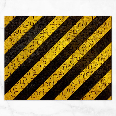 Black And Yellow Caution Jigsaw Puzzle (Rectangular) from ArtsNow.com Front