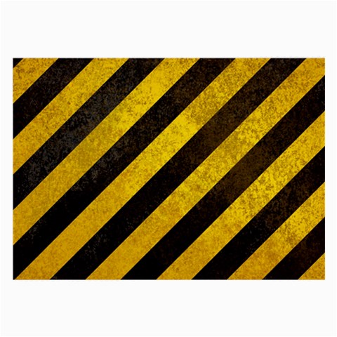 Black And Yellow Caution Large Glasses Cloth (2 Sides) from ArtsNow.com Front