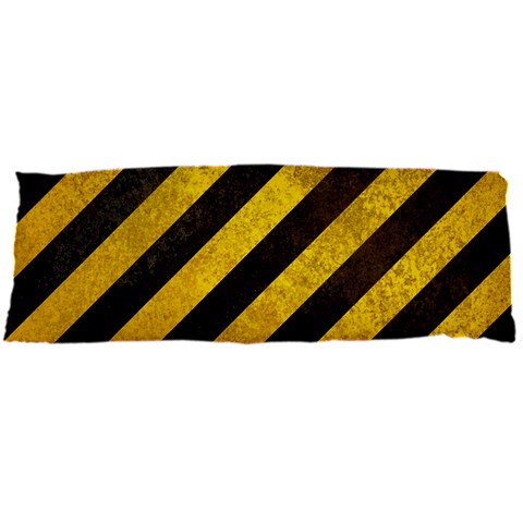 Black And Yellow Caution Body Pillow Case Dakimakura (Two Sides) from ArtsNow.com Front