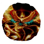 Fire Eagle Art Large 18  Premium Round Cushion 
