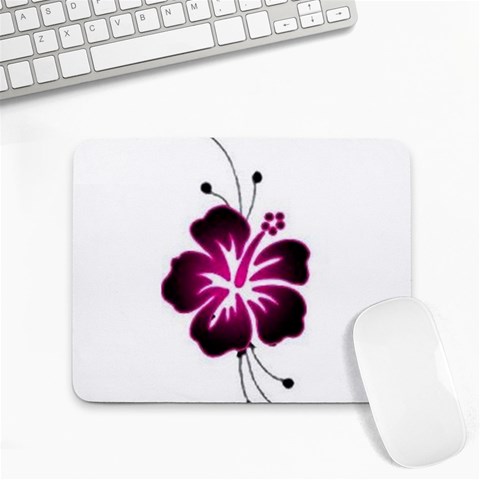 Pink Hawaiian Flower Small Mousepad from ArtsNow.com Front