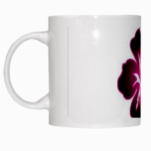 Pink Hawaiian Flower White Mug from ArtsNow.com Left
