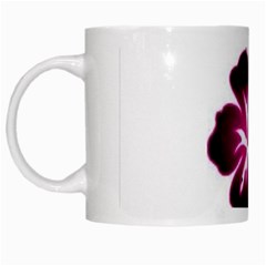 Pink Hawaiian Flower White Mug from ArtsNow.com Left