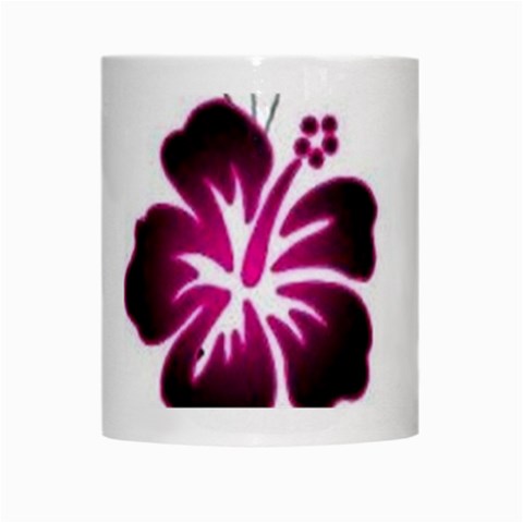 Pink Hawaiian Flower White Mug from ArtsNow.com Center