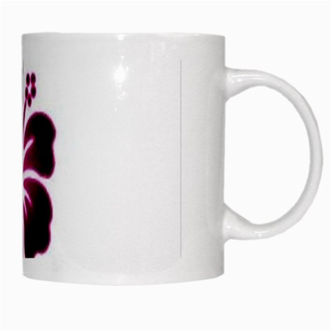 Pink Hawaiian Flower White Mug from ArtsNow.com Right