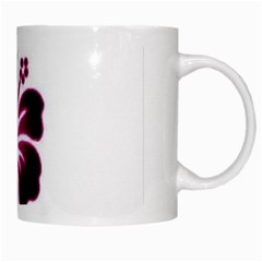 Pink Hawaiian Flower White Mug from ArtsNow.com Right