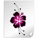 Pink Hawaiian Flower Canvas 11  x 14 