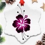 Pink Hawaiian Flower Ornament (Snowflake)