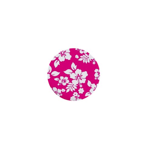 Pink Hawaiian Flowers 1  Mini Button from ArtsNow.com Front