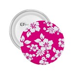 Pink Hawaiian Flowers 2.25  Button
