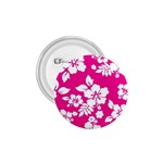 Pink Hawaiian Flowers 1.75  Button
