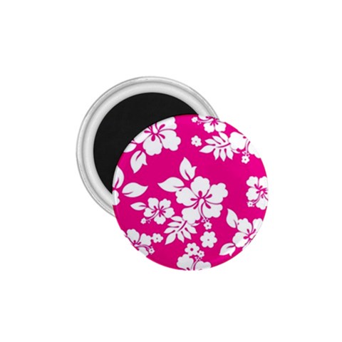 Pink Hawaiian Flowers 1.75  Magnet from ArtsNow.com Front