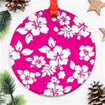 Pink Hawaiian Flowers Ornament (Round)