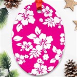 Pink Hawaiian Flowers Ornament (Oval)