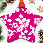 Pink Hawaiian Flowers Ornament (Star)