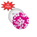Pink Hawaiian Flowers 1.75  Button (10 pack) 