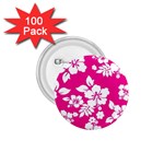 Pink Hawaiian Flowers 1.75  Button (100 pack) 