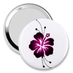 Pink Hawaiian Flower 3  Handbag Mirror