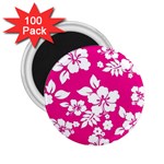 Pink Hawaiian Flowers 2.25  Magnet (100 pack) 