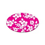 Pink Hawaiian Flowers Sticker Oval (100 pack)