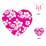 Pink Hawaiian Flowers Playing Cards (Heart)