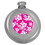 Pink Hawaiian Flowers Hip Flask (5 oz)