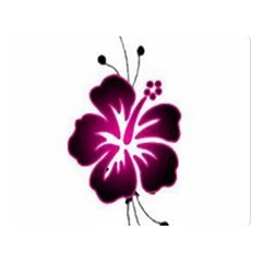 Pink Hawaiian Flower Double Sided Flano Blanket (Large) from ArtsNow.com Blanket Back