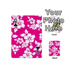 Queen Pink Hawaiian Flowers Playing Cards 54 (Mini) from ArtsNow.com Front - ClubQ