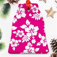 Pink Hawaiian Flowers Bell Ornament (Two Sides) from ArtsNow.com Front