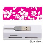 Pink Hawaiian Flowers Memory Card Reader (Stick)