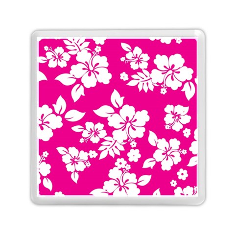 Pink Hawaiian Flowers Memory Card Reader (Square) from ArtsNow.com Front