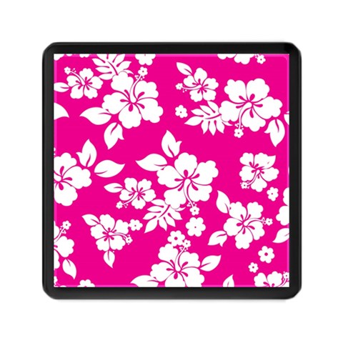 Pink Hawaiian Flowers Memory Card Reader (Square) from ArtsNow.com Front