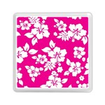 Pink Hawaiian Flowers Memory Card Reader (Square)