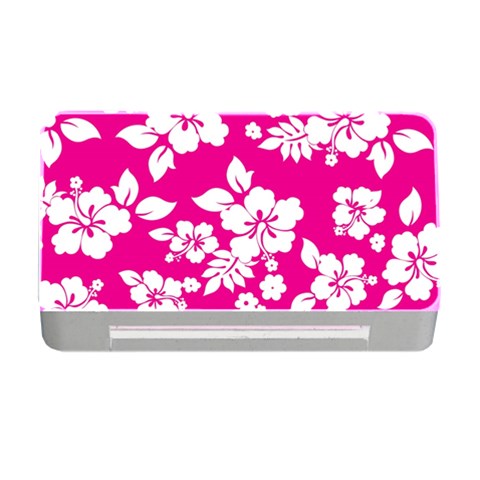 Pink Hawaiian Flowers Memory Card Reader with CF from ArtsNow.com Front