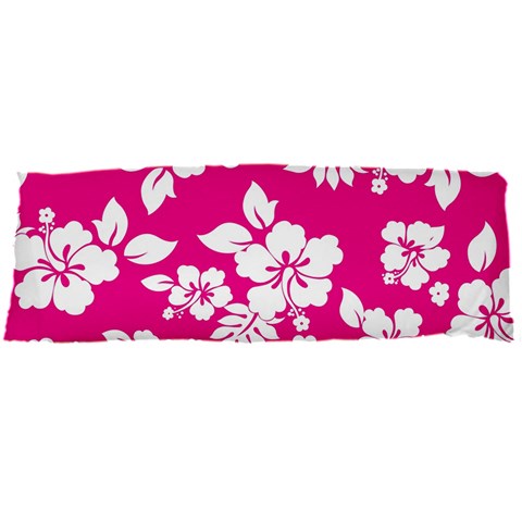 Pink Hawaiian Flowers Body Pillow Case Dakimakura (Two Sides) from ArtsNow.com Front
