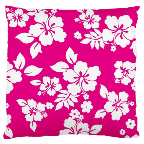 Pink Hawaiian Flowers Large Cushion Case (One Side) from ArtsNow.com Front