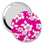 Pink Hawaiian Flowers 3  Handbag Mirror