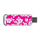 Pink Hawaiian Flowers Portable USB Flash (One Side)