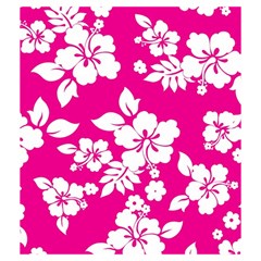 Pink Hawaiian Flowers Drawstring Pouch (Medium) from ArtsNow.com Back