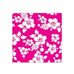 Pink Hawaiian Flowers Satin Bandana Scarf