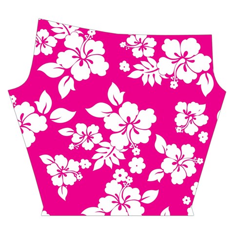 Pink Hawaiian Flowers Yoga Cropped Leggings from ArtsNow.com Right