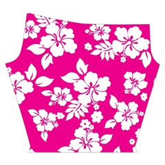 Pink Hawaiian Flowers Yoga Cropped Leggings from ArtsNow.com Right
