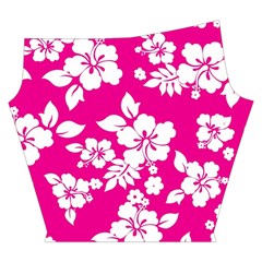 Pink Hawaiian Flowers Yoga Cropped Leggings from ArtsNow.com Left
