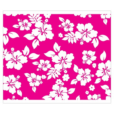 Pink Hawaiian Flowers Zipper Large Tote Bag from ArtsNow.com Front