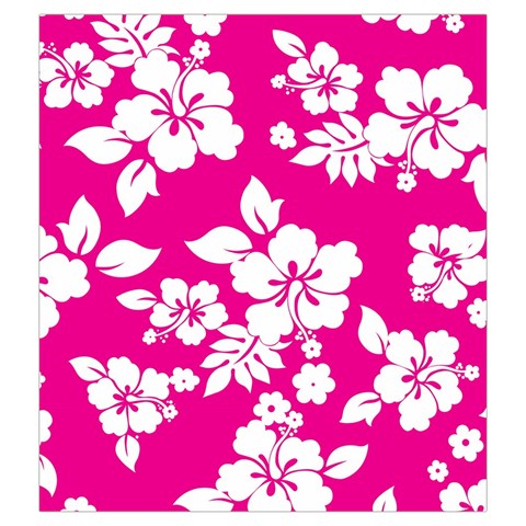 Pink Hawaiian Flowers Drawstring Pouch (XXL) from ArtsNow.com Front